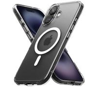 Ringke Coque Compatible avec iPhone 16 Plus [Fusion Magnetic Matte] Magnétique Translucide Ultra Fine Solide Rigide Back Souple Bumper Antichoc Protection Étui iPhone 16 Plus Case Accessoires