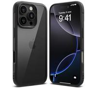 Ringke Coque Compatible avec iPhone 16 Pro [Fusion Bold] Anti-Jaunissement Transparente Ultra Fine Rigide Back Souple Bumper Antichoc Protection Étui iPhone 16 Pro Case Accessoires - Black