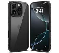 Ringke Coque Compatible avec iPhone 16 Pro Max [Fusion Bold] Anti-Jaunissement Transparente Ultra Fine Rigide Back Souple Bumper Antichoc Protection Étui iPhone 16 Pro Max Case Accessoires - Black
