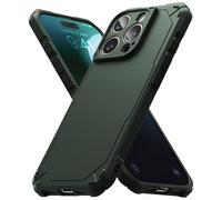 Ringke Coque Compatible avec iPhone 16 Pro Max [Rugged Gear] Antichoc Protection Antidérapant Flexible Ultra Fine TPU Souple Bumper Durable Étui iPhone 16 Pro Max Case Accessoires - Dark Green