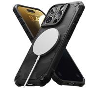 Ringke Coque Compatible avec iPhone 16 Pro Max [Rugged Gear Magnetic] Magnétique Antichoc Protection Flexible Ultra Fine Bumper Durable Étui iPhone 16 Pro Max Case Accessoires - Camo Black