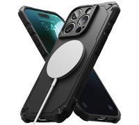 Ringke Coque Compatible avec iPhone 16 Pro Max [Rugged Gear Magnetic] Magnétique Antidérapant Antichoc Protection Flexible Ultra Fine Bumper Durable Étui iPhone 16 Pro Max Case Accessoires - Black