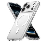 Ringke Coque Compatible avec iPhone 17 Pro Case Accessoires [Fusion Magnetic Matte] Magnétique Translucide Ultra Fine Rigide Souple Bumper Étui Trou de Sangle Bandoulière - Magnetic Matte Clear