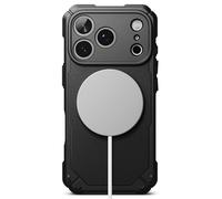 Ringke Coque Compatible avec iPhone 17 Pro Case Accessoires [Rugged Gear Magnetic] Magnétique Antichoc Protection Ultra Fine Bumper Durable Étui Trou de Sangle Bandoulière - Magnetic Black