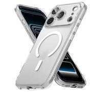 Ringke Coque Compatible avec iPhone 17 Pro Max Case Accessoires [Fusion Magnetic Matte] Magnétique Translucide Ultra Fine Rigide Souple Bumper Étui Trou de Sangle Bandoulière - Magnetic Matte Clear