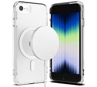 Ringke Coque Compatible avec iPhone SE 2022 5G [Fusion Magnetic] Magnétique Intégré Rigide Back TPU Souple Bumper Étui Antichoc de Protection - Matte Clear