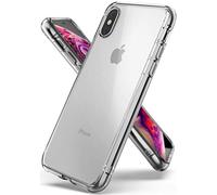 Ringke Coque Compatible avec iPhone XS, Coque Compatible avec iPhone X [Fusion] Transparente Polycarbonate Solide Rigide Back TPU Souple Bumper Étui Antichoc de Protection [Militaire Défense] - Clear