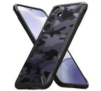 Ringke Coque Compatible avec Samsung Galaxy S24 Plus [Fusion-X] Antichoc Protection [Militaire Défense] Résistant aux Rayures Polycarbonate Solide Rigide TPU Bumper pour Coque S24 Plus - Camo Black