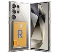 Ringke Coque Compatible avec Samsung Galaxy S24 Ultra [Fusion Card] Portefeuille Transparente Solide Rigide Back TPU Souple Bumper Étui Porte-Cartes Antichoc Protection pour Coque S24 Ultra - Clear