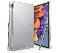 Ringke Coque Compatible avec Samsung Galaxy Tab S8, Tab S7 [Fusion] Transparente Polycarbonate Solide Back TPU Souple Bumper Étui Mince Léger Porte S Pen Antichoc de Protection - Clear