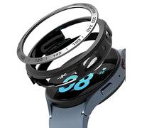 Ringke Coque Compatible avec Samsung Galaxy Watch 5 44mm [Air Sports + Bezel Styling] Combo Étui Souple TPU Protecteur Anti-Rayures pour Montre Connectée Galaxy Watch 5 - Black / 10 (Silver)