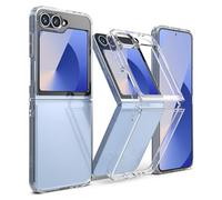 Ringke Coque Compatible avec Samsung Galaxy Z Flip 6 / Z Flip 7 FE Étui Case Accessoires [Fusion] Transparente Clear Ultra Fine Solide Rigide Back Souple Bumper Antichoc Protection - Clear