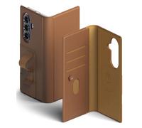 Ringke Coque Compatible avec Samsung Galaxy Z Fold 7 [Folio Wallet Magnetic] Porte Carte Magnétique Portefeuille Téléphone Pochette Cartes Compatible avec Le Coque MagSafe - Brown
