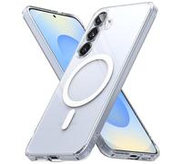 Ringke Coque Compatible avec Samsung S25 [Fusion Magnetic] Magnétique Transparente Clear Ultra Fine Solide Rigide Back Souple Bumper Antichoc Protection Étui Galaxy S25 Case Accessoires