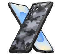 Ringke Coque Compatible avec Samsung S25 [Fusion-X] Antichoc Protection Militaire Défense Résistant aux Rayures Rigide Back Souple Bumper Étui Galaxy S25 Case Accessoires - Camo Black