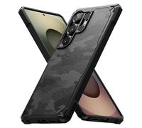 Ringke Coque Compatible avec Samsung S25 Ultra [Rugged Gear] Antichoc Protection Antidérapant Flexible Ultra Fine TPU Souple Bumper Durable Étui Galaxy S25 Ultra Case Accessoires - Camo Black