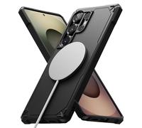 Ringke Coque Compatible avec Samsung S25 Ultra [Rugged Gear Magnetic] Magnétique Antidérapant Antichoc Protection Flexible Ultra Fine Bumper Durable Étui Galaxy S25 Ultra Case Accessoires - Black