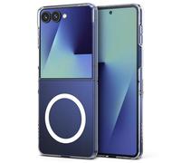 Ringke Coque Compatible avec Samsung Z Flip 7 [Slim Magnetic] 1.3mm Ultra Fine Thin Transparente Étui Résistant aux Rayures Rigide Coque Magnétique Galaxy Z Flip 7 Case Accessoires - Magnetic Clear