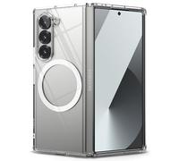 Ringke Coque Compatible avec Samsung Z Fold 6 [Fusion Magnetic] Magnétique Transparente Ultra Fine Solide Rigide Back Souple Bumper Antichoc Protection Étui Galaxy Z Fold 6 Case - Magnetic Clear