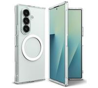 Ringke Coque Compatible avec Samsung Z Fold 7 [Fusion Magnetic] Magnétique Transparente Ultra Fine Solide Rigide Back Souple Bumper Antichoc Protection Étui Galaxy Z Fold 7 Case - Magnetic Clear