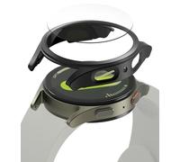 Ringke Coque en Verre Trempé Compatible avec Samsung Galaxy Watch 7 44mm [Slim] Solide Rigide Bumper Étui Protection Anti-Rayures pour Coque Galaxy Watch 7 44mm - Titanium Black