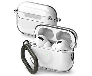 Ringke Coque Hinge Compatible avec AirPods Pro 2 (2022) [Hinge Case] Transparente Étui Protecteur Anti-Rayures Polycarbonate Solide Housse de Protection Coque AirPods Pro 2 avec Mousqueton - Clear