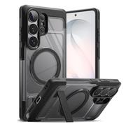 Ringke Coque Hybride pour Samsung Galaxy S26 Ultra Case Accessoires [UX Magnetic] Protection Antichoc Rigide Étui avec Support Intégré Compatible MagSafe Aimants Néodyme - Smoke Black