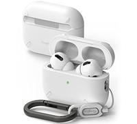 Ringke Coque Layered Compatible avec AirPods Pro 2 (2022) Housse Étui Antichoc de Protection Résistant aux Rayures PC Solide avec Mousqueton Accessoire AirPods Pro2 - White