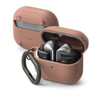 Ringke Coque Onyx Magnetic pour Samsung Galaxy Buds 3 Pro / 3 FE / 3 Accessoires Antidérapant Anti-Rayures Étui TPU Housse de Protection avec Mousqueton - Constant Coral