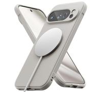 Ringke Coque Compatible avec Google Pixel 10 Pro XL [Onyx Magnetic] Magnétique Antichoc Protection Flexible Ultra Fine Souple Bumper Durable Étui pour Coque Pixel 10 Pro XL Case - Warm Gray
