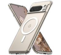Ringke Coque pour Google Pixel 8 Pro Case Étui Fusion Magnetic Clear | Transparente Magnétique, Ultra Fine, Solide Rigide Back, Souple Bumper, Antichoc Protection, Anneau Magnétique Intégré
