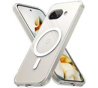 Ringke Coque Compatible avec Google Pixel 9a Case Accessoires [Fusion Magnetic] Magnétique Transparente Clear Ultra Fine Solide Rigide Back Souple Bumper Antichoc Protection Étui - Magnetic Clear