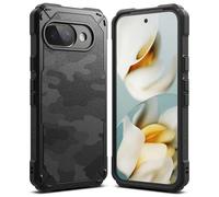 Ringke Coque Compatible avec Google Pixel 9a Case Accessoires [Rugged Gear] Antichoc Protection Antidérapant Flexible Ultra Fine TPU Souple Bumper Durable Étui - Camo Black