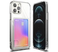 Ringke Coque Portefeuille Compatible avec iPhone 12 et iPhone 12 Pro [Fusion Card] Transparente Solide Rigide Back TPU Souple Bumper Étui Porte-Cartes Antichoc Protection [Militaire Défense] - Clear
