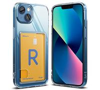 Ringke Coque Portefeuille Compatible avec iPhone 13 [Fusion Card] Transparente Solide Rigide Back TPU Souple Bumper Étui Porte-Cartes Antichoc Protection [Militaire Défense] - Clear