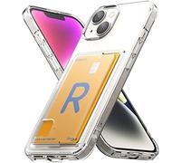 Ringke Compatible avec Coque Portefeuille iPhone 14 [Fusion Card] Transparente Solide Rigide Back TPU Souple Bumper Étui Porte-Carte Antichoc Protection [Militaire Défense] - Clear