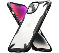 Ringke Compatible avec Coque iPhone 14 [Fusion-X] Antichoc Protection [Militaire Défense] Résistant aux Rayures Polycarbonate Solide Rigide TPU Bumper - Black