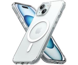 Ringke Coque pour iPhone 15 Case Étui Fusion Magnetic Matte Clear | Mate Magnétique, Ultra Fine, Solide Rigide Back, Souple Bumper, Antichoc Protection, Anneau Magnétique Intégré