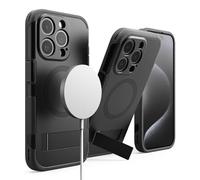 Ringke Coque pour iPhone 15 Pro Max [Alles] Antidérapant Antichoc Protection Robuste Flexible Ultra Fine TPU Souple Durable Étui Béquille Intégrée - Black