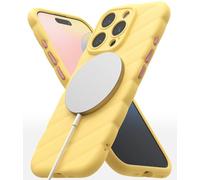 Ringke Coque Compatible avec iPhone 16 Pro [Macaron Silicone Magnetic] Ultra Fine Souple Bumper Antichoc Protection Étui iPhone 16 Pro Case Accessoires - Yellow