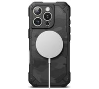 Ringke Coque Compatible avec iPhone 16 Pro [Rugged Gear Magnetic] Magnétique Antichoc Protection Flexible Ultra Fine Bumper Durable Étui iPhone 16 Pro Case Accessoires - Camo Black