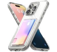 Ringke Coque pour iPhone 16 Pro Max Case Étui Fusion Card Clear | Porte-Carte Transparente, Ultra Fine, Solide Rigide Back, Souple Bumper, Antichoc Protection, Anti-Rayures, Portefeuille