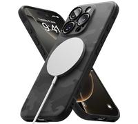 Ringke Coque Compatible avec iPhone 16 Pro Max [Onyx Magnetic] Magnétique Antidérapant Antichoc Protection Flexible Ultra Fine Bumper Durable Étui iPhone 16 Pro Max Case Accessoires - Camo Black
