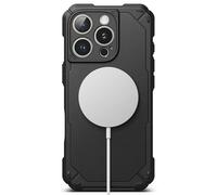 Ringke Coque Compatible avec iPhone 16 Pro Max [Rugged Gear Magnetic] Magnétique Antidérapant Antichoc Protection Flexible Ultra Fine Bumper Durable Étui iPhone 16 Pro Max Case Accessoires - Black