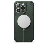 Ringke Coque Compatible avec iPhone 16 Pro Max [Rugged Gear Magnetic] Magnétique Antichoc Protection Flexible Ultra Fine Bumper Durable Étui iPhone 16 Pro Max Case Accessoires - Dark Green