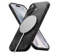 Ringke Coque Compatible avec iPhone 17 Case Accessoires [Onyx Magnetic] Magnétique Antidérapant Flexible Ultra Fine Bumper Durable Étui Trou de Sangle Bandoulière - Magnetic Camo Black
