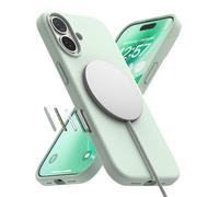 Ringke Coque pour iPhone 17 Case Étui Silicone Magnetic Soft Mint