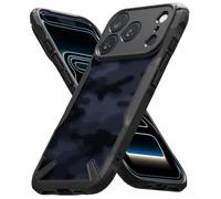 Ringke Coque pour iPhone 17 Pro Max Case Accessoires [Fusion-X] Antichoc Protection Résistant aux Rayures Rigide Back Souple Bumper Étui Trou de Sangle Bandoulière - Camo Black