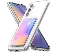Ringke Compatible avec Coque Portefeuille Samsung Galaxy A54 5G [Fusion Card] Transparente Solide Rigide Back TPU Souple Bumper Étui Porte-Cartes Antichoc Protection [Militaire Défense] - Clear