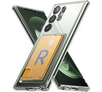 Ringke Coque pour Samsung Galaxy S23 Ultra Case Étui Fusion Card Clear | Porte-Carte Transparente, Ultra Fine, Solide Rigide Back, Souple Bumper, Antichoc Protection, Anti-Rayures, Portefeuille